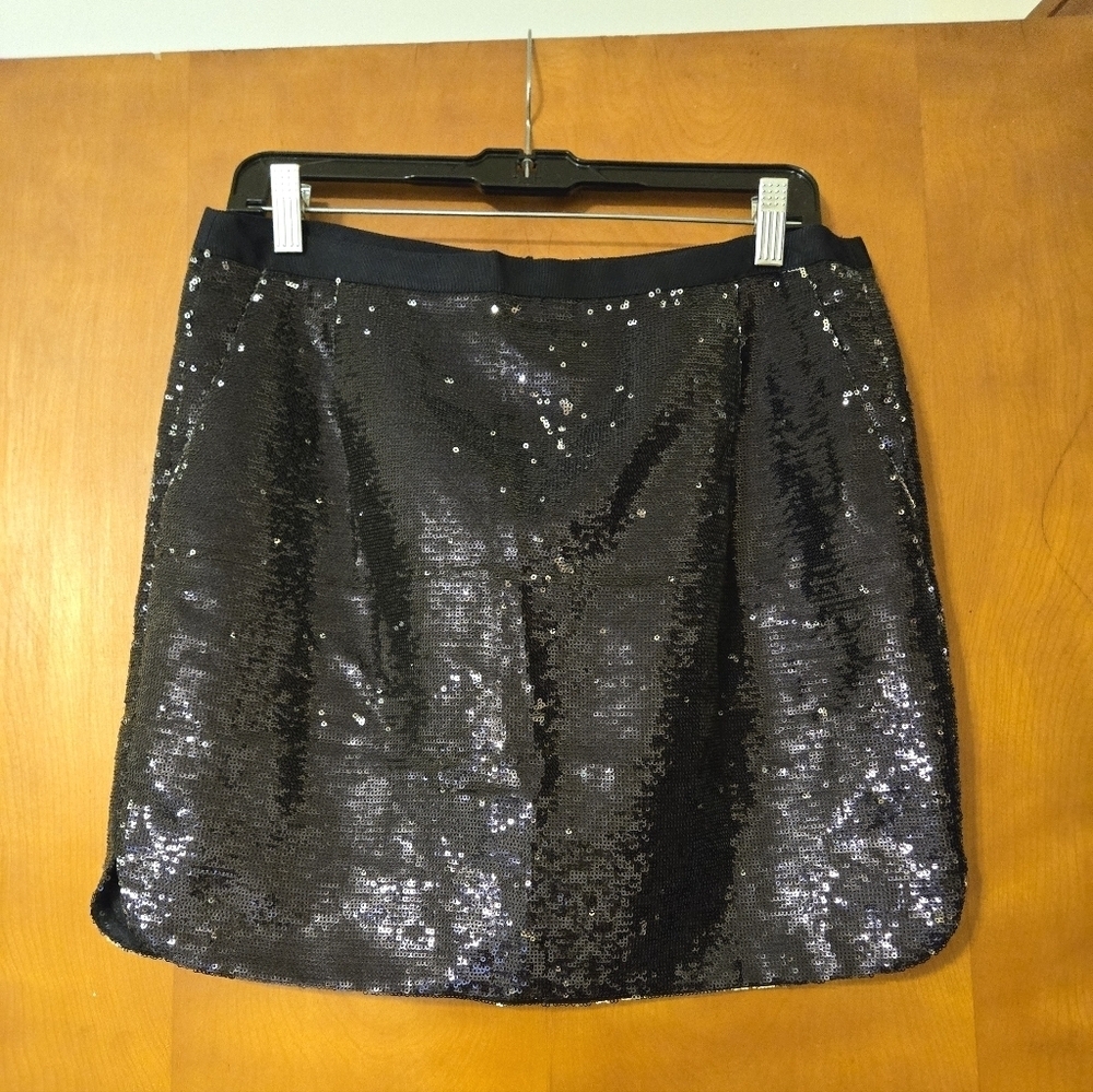 NWT J Crew Sequin Mini Skirt Indigo Navy 6